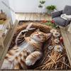 A Naughty Kitten Pattern Carpet for Living Room Bedroom Sofa Home Decor Non-slip Floor Mat Large Size Luxury Gift Area Rug