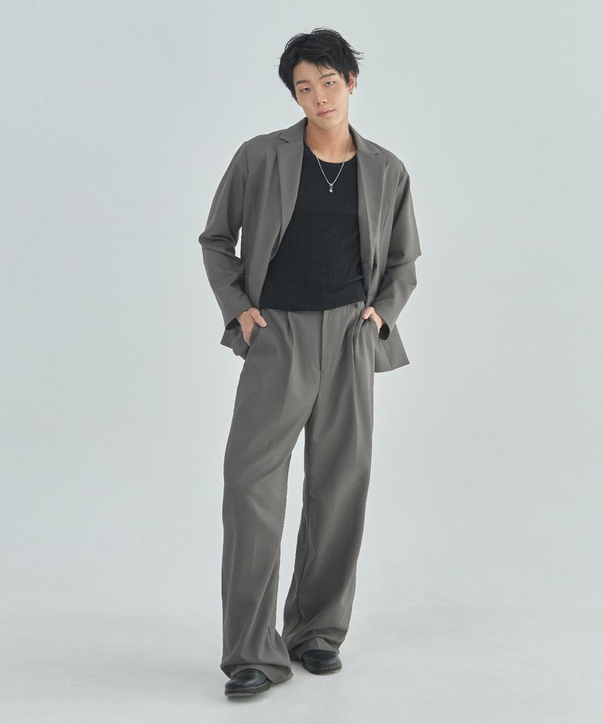 Lad Edition Wool Blended Oversized Jacket_Khaki Gray