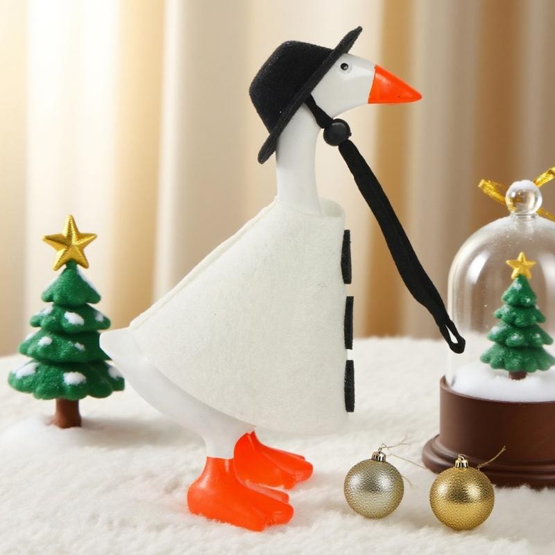Weather Resistant Christmas Geese Outdoor Decoration For Porch Garden Patios Holiday Thanksgiving Accessory