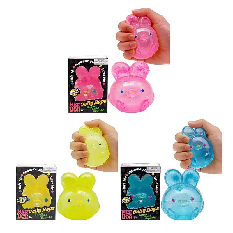 Interesting Toys Colored Rabbit Decompression Toy Simulation Rabbit Pinching Decompression Toy Puzzle Adult Kid Stress Release Toy Home Decor