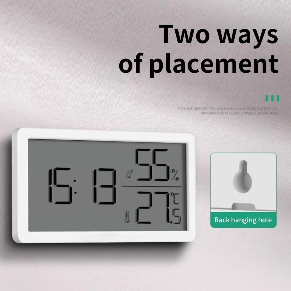 Indoor Baby Room LCD Thermometer High Precision Temperature And Humidity Monitor With Hanging Hook For Easy Installation