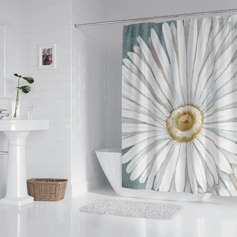 Hushåll vattentätt tyg hushåll duschdraperitillbehör duschdraperi 240 * 200 hem hawaiiansk stil duschdraperi