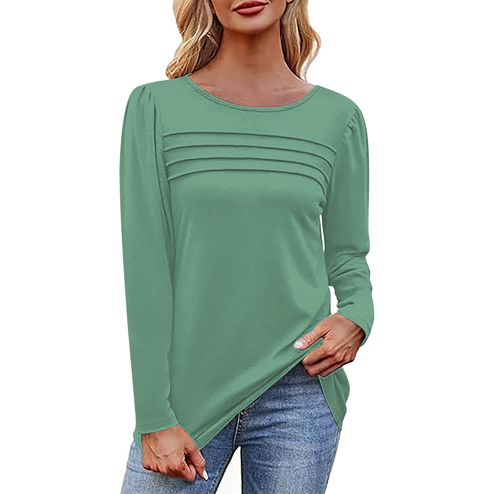 

Жен. Футболка Футболка Сплошной цвет Длинный рукав Повседневные Выходные Мода Классический V-образный вырез Обычный Топ XXL