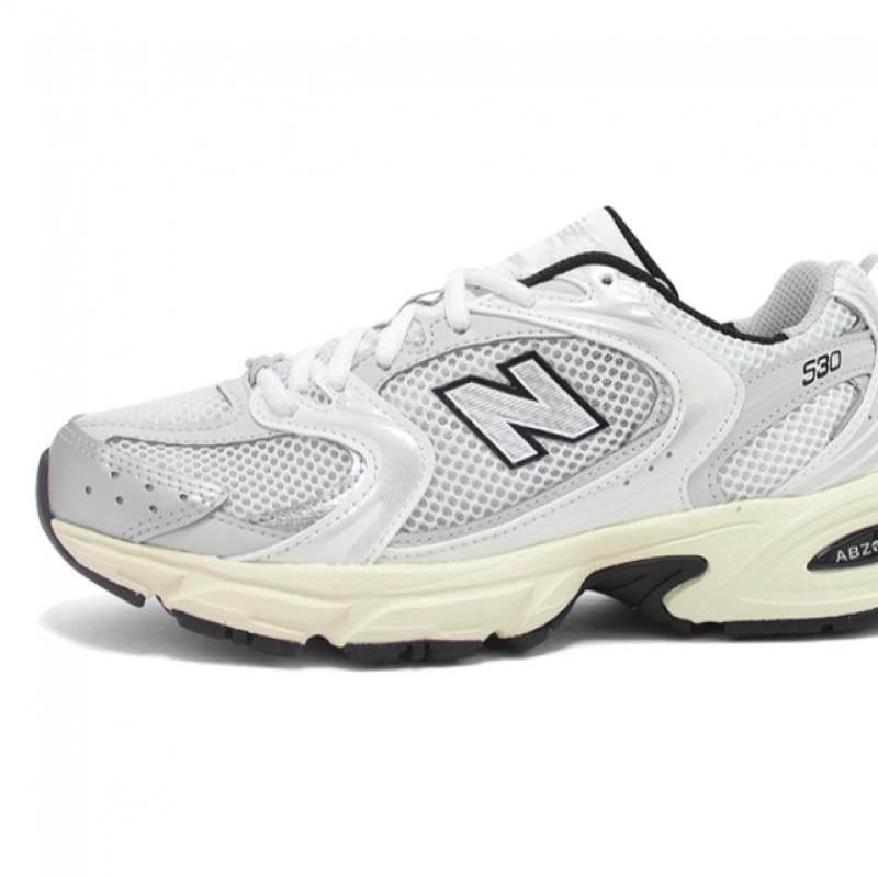 New Balance Unisex 530 Running Shoes Silver Cream Mr530ta