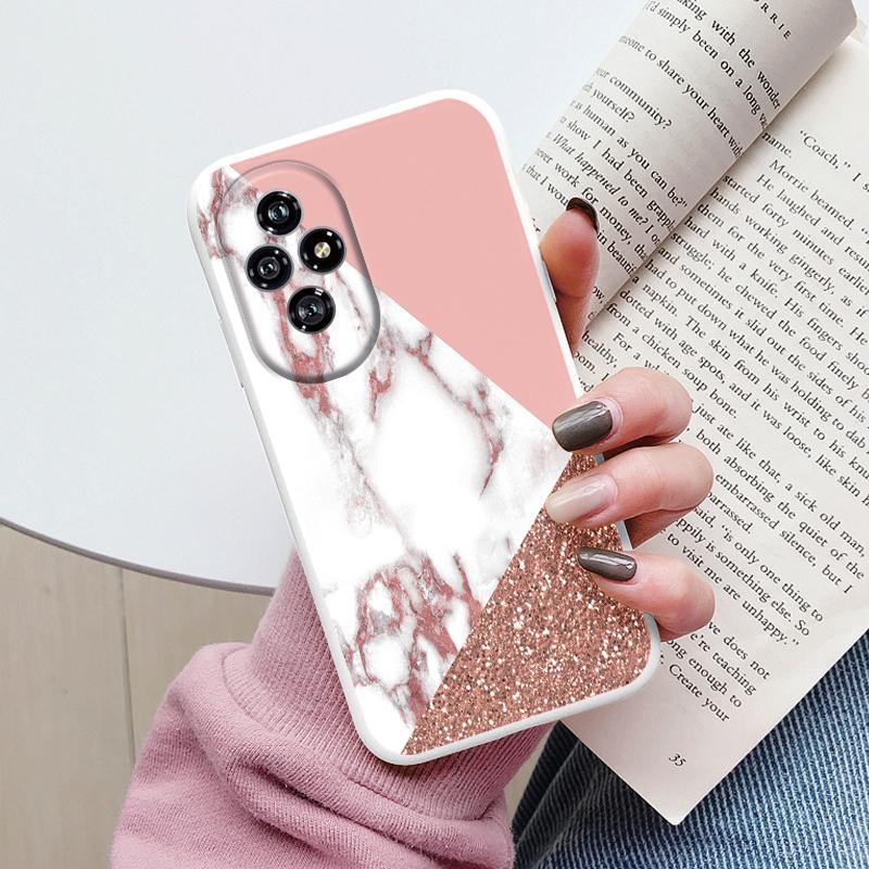 Colorful Marble Case For Honor 200 Luxury Soft Shockproof Cover Fundas For Honor200 90 Lite Shell Watercolor Oil Painting Coque