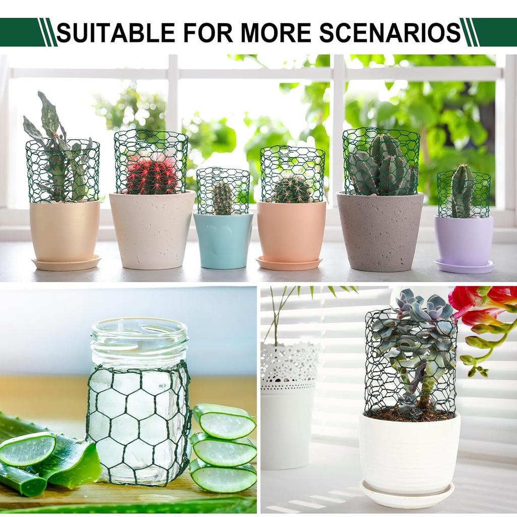 Blumen-Drahtgitter, 4 x 118 Zoll Maschengitter mit Zange, Schützt Pflanzen & Dekoriert Blumenbogen, DIY Basteln