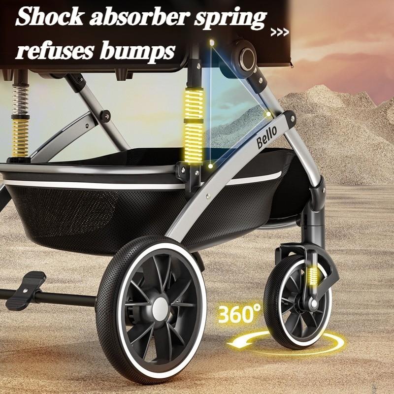 Aluminum Alloy Folding Pet Stroller Breathable Dog and Cat Travel Luxury Designer Bags Portable Puppy Carrier Dog Accessories