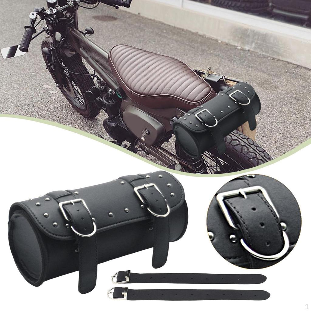 Motorcycle Tool Bag for Bikes Universal Easy Installation Handy PU Leather Cycling Accessory