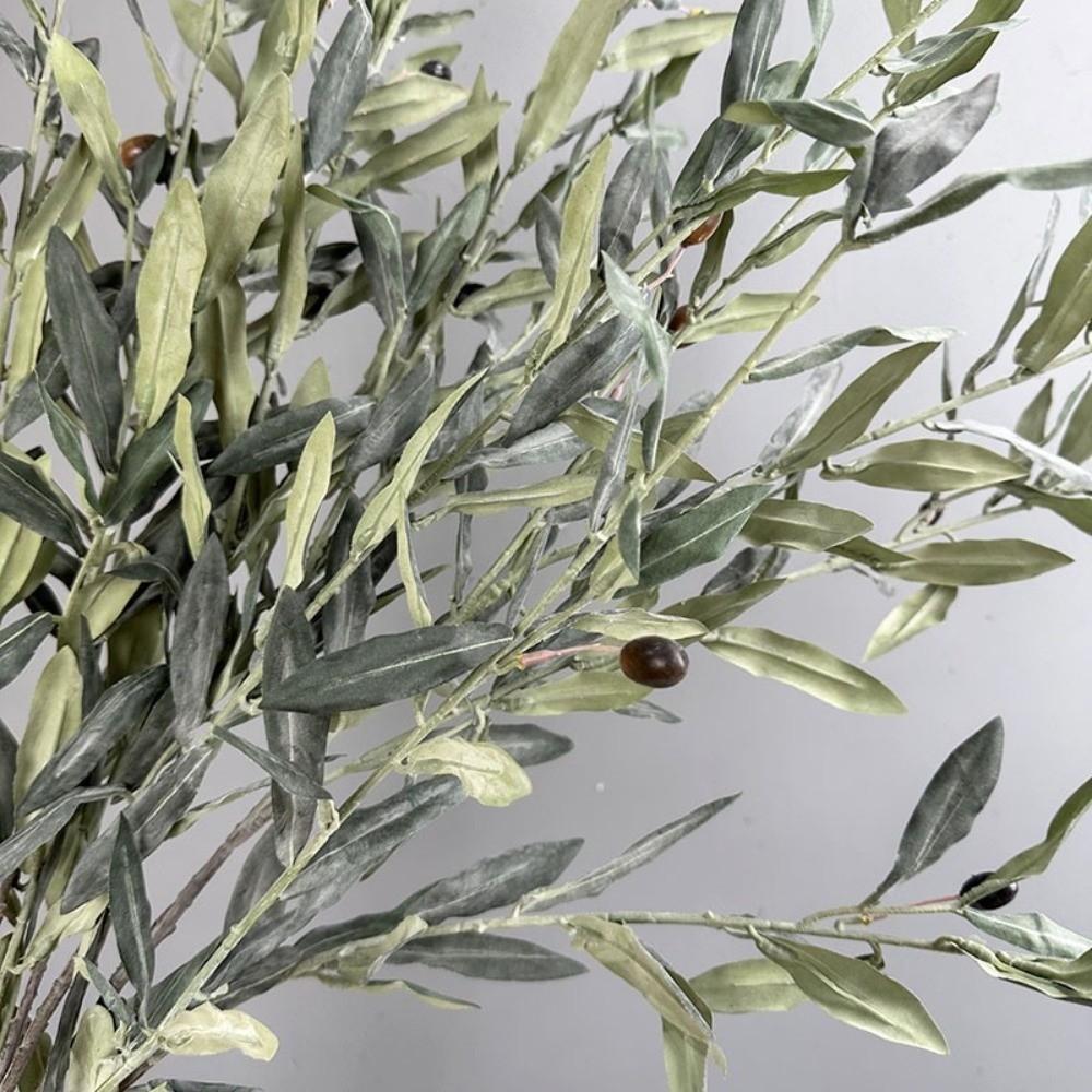 Mit Früchten Künstlicher Olivenzweig Plastik Falsche Olive Baum Vase Arrangement