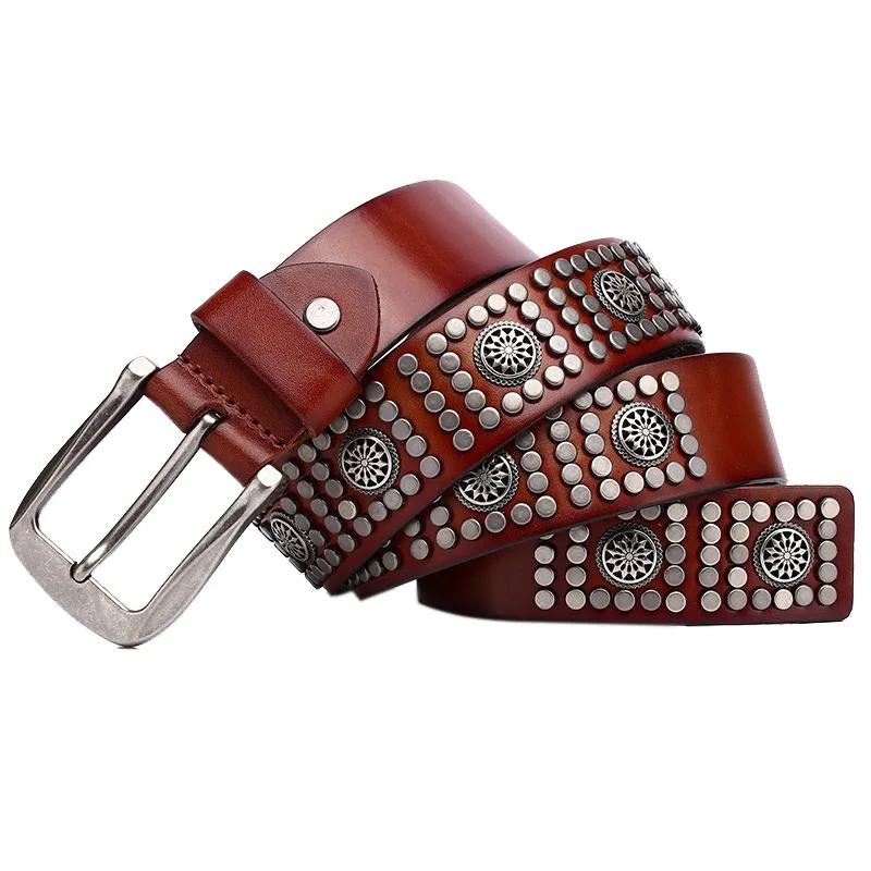 

3.8 см Уникальный Дизайн Ретро Пояс Чешуйчатые Хип-Хоп Панк Пояса для Мужчин Верхнее Качество Кожа Коровы Натуральная Кожа Пояса Аксессуары для Джинсов 105CM