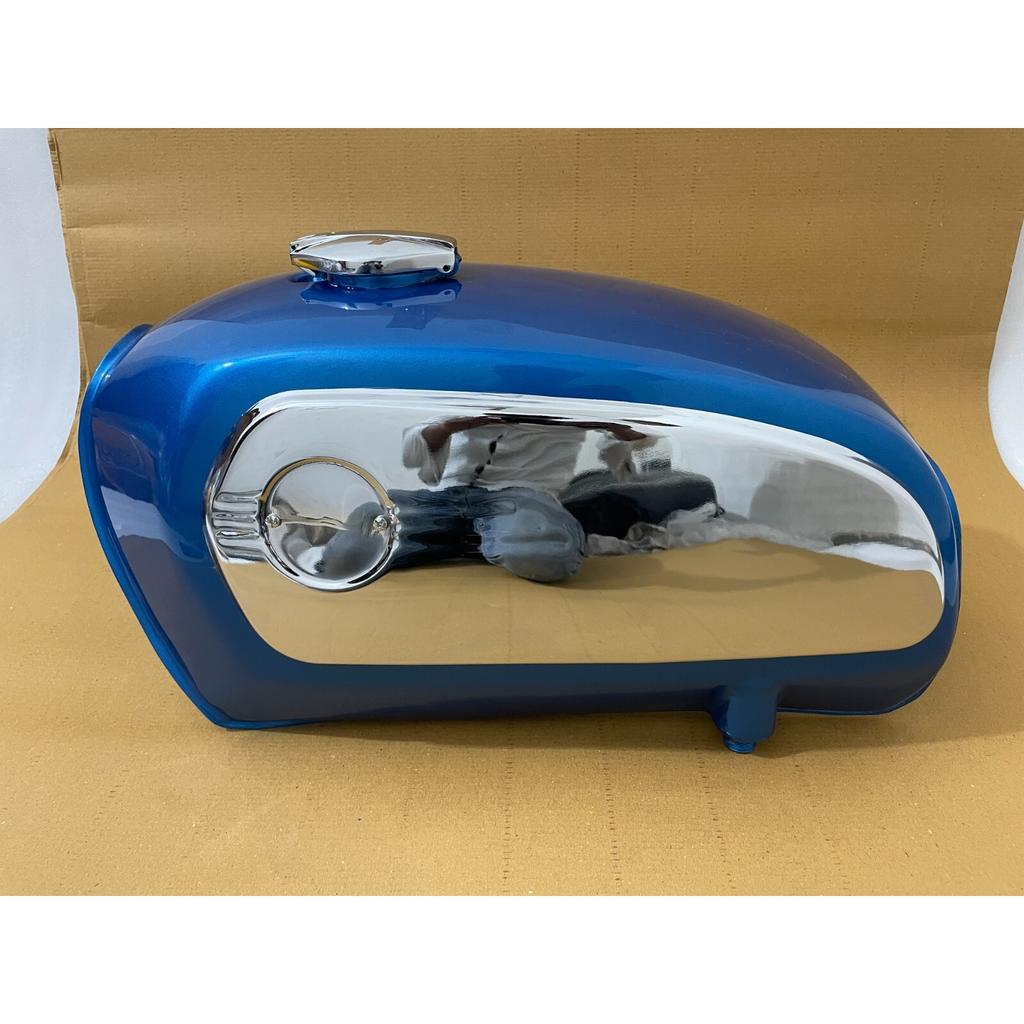 BMW R75/5 Toaster 1969-73 Model Blue Painted Alloy Petrol Gas Tank + Side Plates