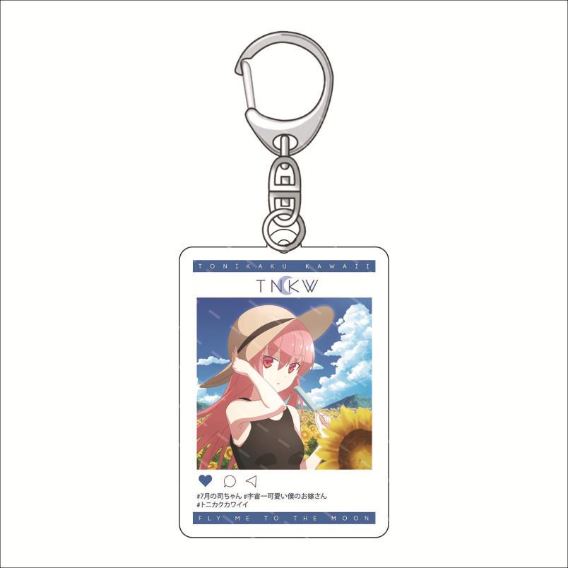 Fly Me To The Moon Yuzaki Nasa Anime Acrylic Fun Keychain Animation Related Products Girls Gifts Key Chain Bag Charms Pendant