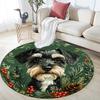 Tappeto Rotondo Cane Schnauzer, Tappeto per Soggiorno Camera da Letto Divano Stanza dei Giochi Decorazione, Tappetino Antiscivolo