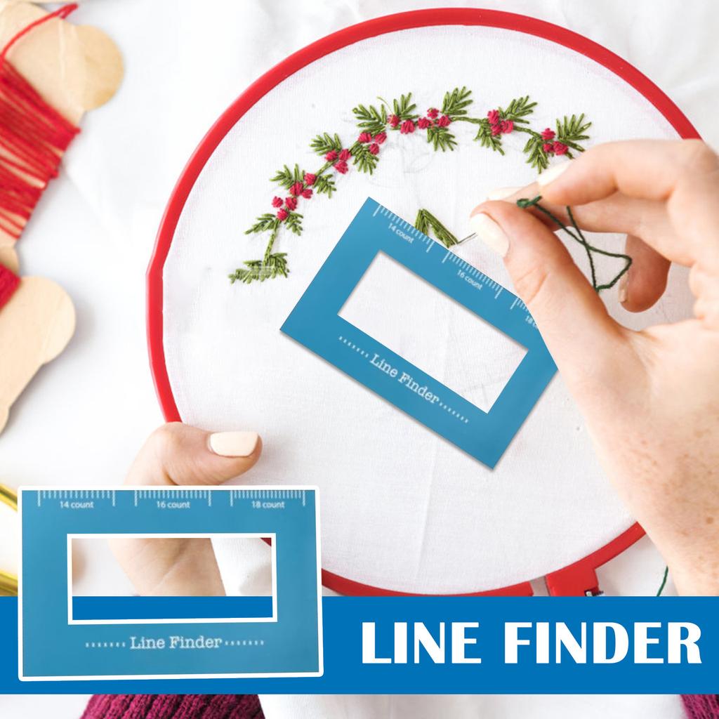Cross Magnetic Thread Finder, Knitting Pattern Bracket, Cross Sewing Positioning Tool With Scales