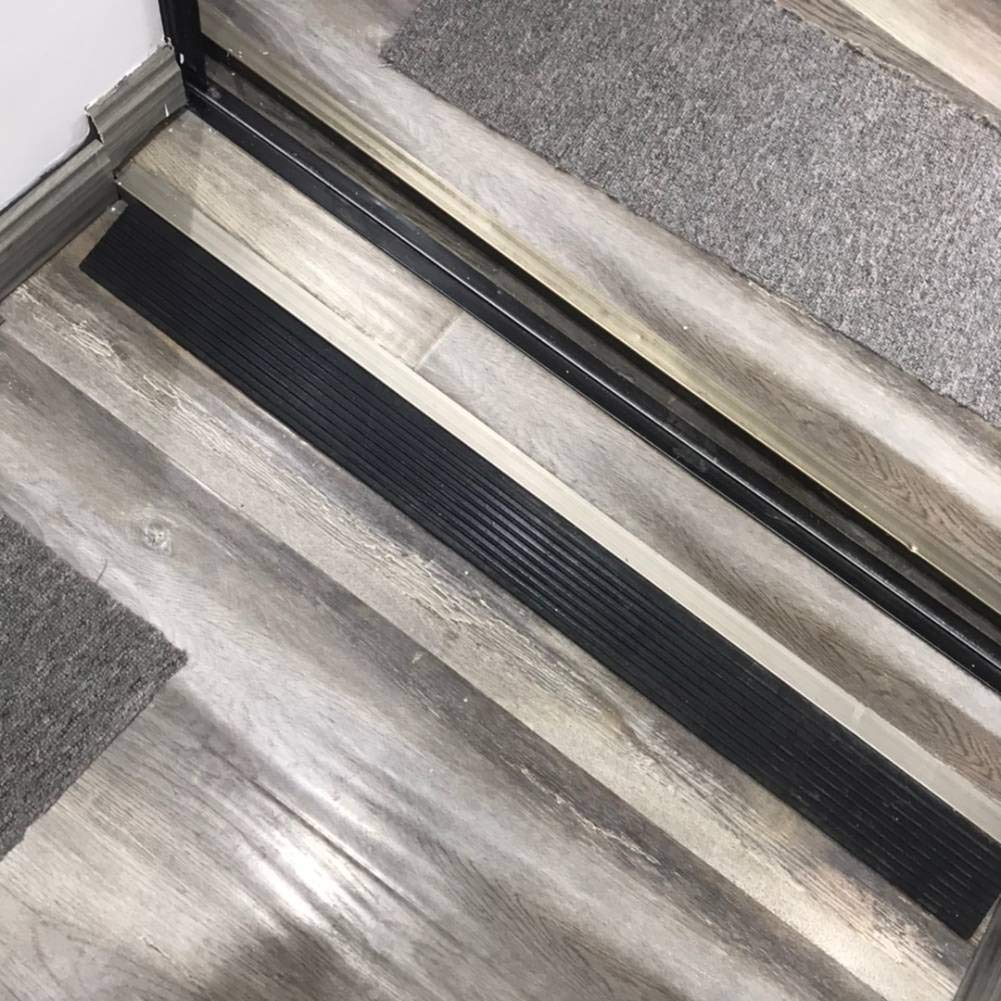 Bilaida 100cm (W) X 8cm (D) X 3cm (H) Step-Leveling Ramp, Barrier-Free Rubber Ramp, Wheelchair Ramp, Indoor Use, Factory Warehouse Threshold Ramp, Hos