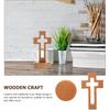 Veemoon Wood Standing Cross Wood Standing Cross Decor Wood Religious Table Alter Standing Table Cross Altar Cross with Stand Wooden Table Cross