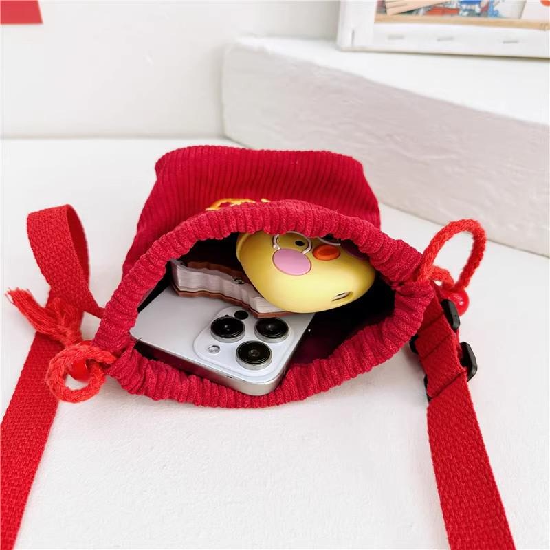 Large Capacity Crossbody Coin Purse for Kids - Cute Chinese New Year Design