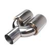 Dual Exhaust Tips Muffler Tail Pipe 63mm Inlet 89mm Outlet Polished Stainless Steel Weld-On Tips Universal Fit for Cars & Trucks