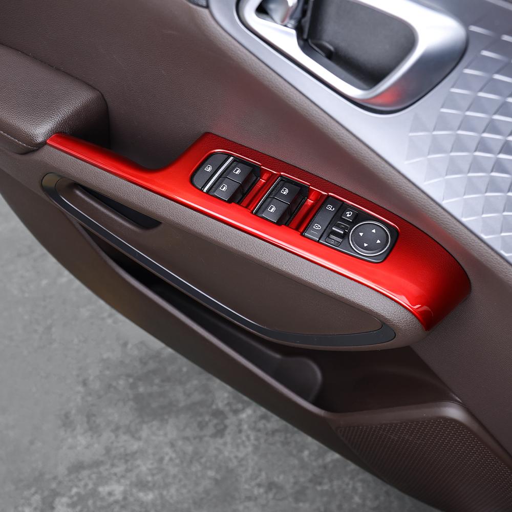 For Kia Soul 2020-2026 Window Button Cover Car Door Armrest ABS Decal Panel Window Button Trim Interior Accessories LHD