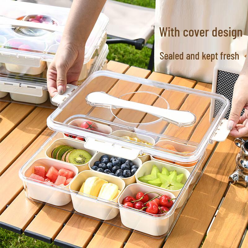 Nine-Compartment Divided Food Storage Container