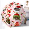1 Stück Weihnachts-Katzen-Print Automatischer Öffnungs-/Schließ-Faltregenschirm - Kompaktes 8-Rippen-Design, Tägliche Nutzung, Perfektes Geschenk für Freunde & Familie yy251124179