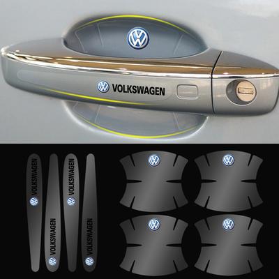 2026 Hot For VW VOLKSWAGEN 4/8Pcs Transparent Car Styling Door Bowl Handle Anti-scratch Guard Stickers For Volkswagen VW Caddy S