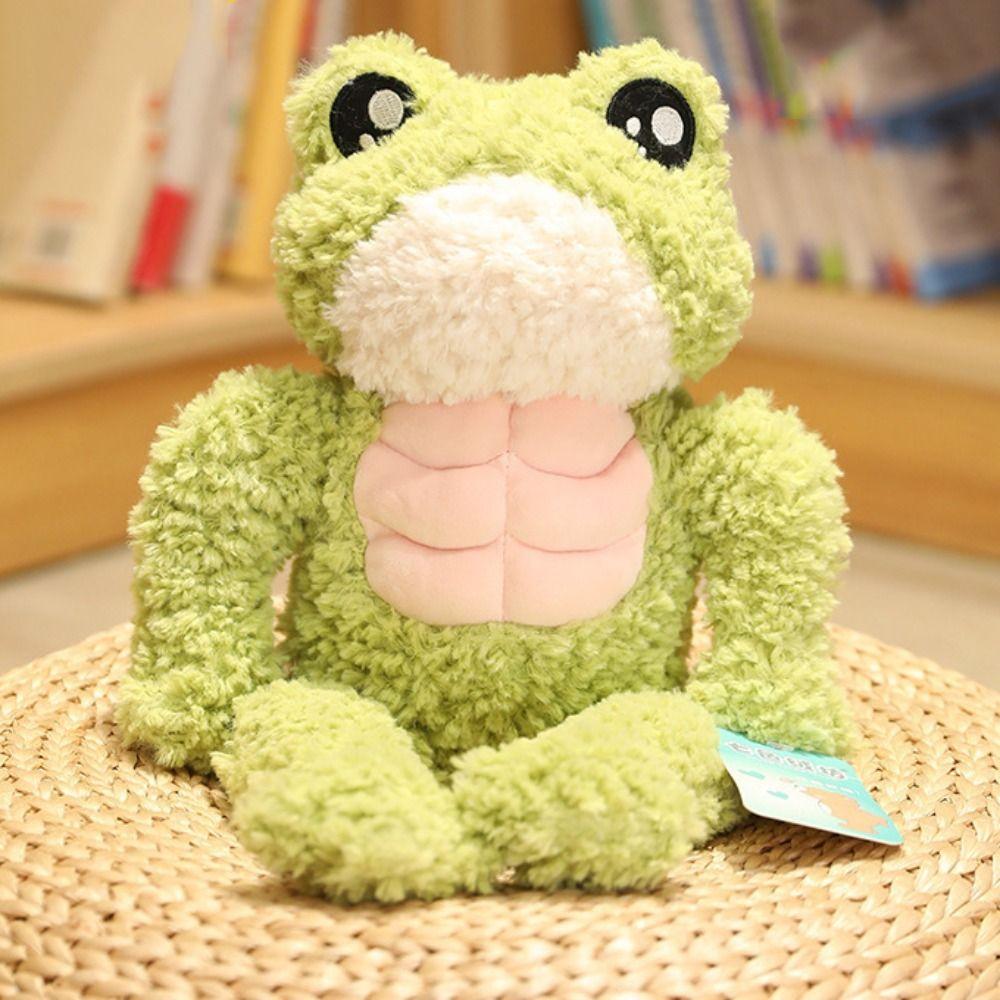 Plushies Muscular Duck Stuffed Animal Fluffy Soft Muscle Frog Doll  Home Decor