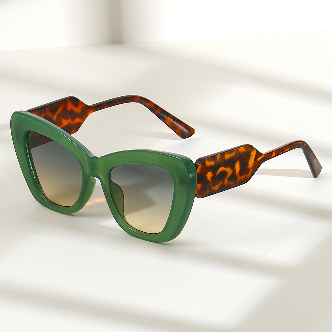 

New Trendy Cat-Eye Colorblock Sunglasses - European & American Style