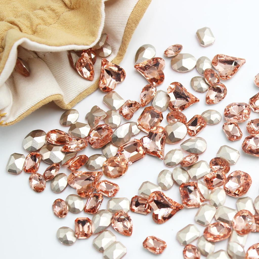 Nail Art Drill Whole Batch By Catty Nail Art Special-Shaped Diamond Burst Flash Color Pointed Bottom Diamond Crystal Glass Mixed Diamond Nail Art