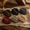 Thick Knit Knit Beanie Drawstring Roll Brim Warm Hat Vintage Slouchy Hat  Autumn Winter