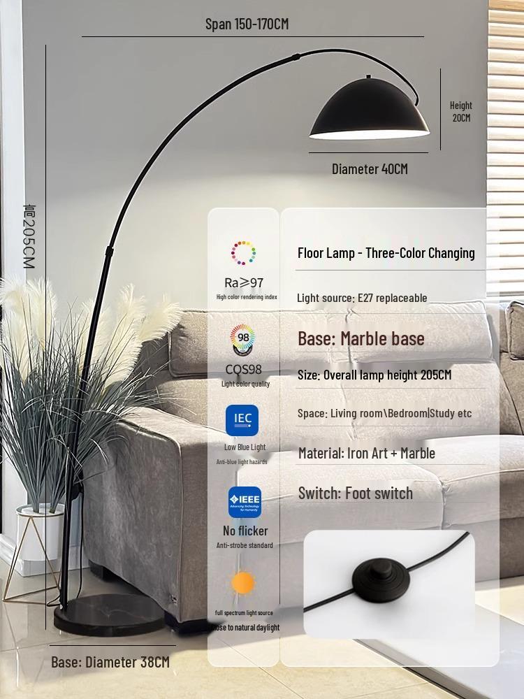 Nordic High-End Art Floor Lamp for Living Room or Bedroom