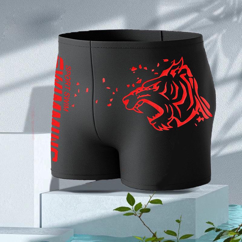 Trunchi de baie din nailon cu uscare rapidă pentru bărbați - Boxer simplu la modă pentru izvoare termale și parcuri acvatice