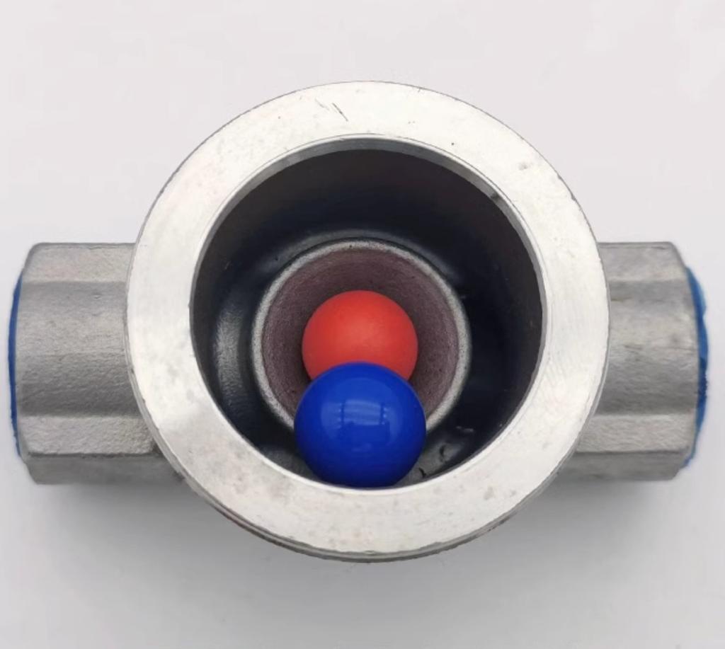 1/2" 3/4" 1" BSPT Female 304 Stainless Steel Window Sight Glass Float Ball Flow Indicator Water Oil