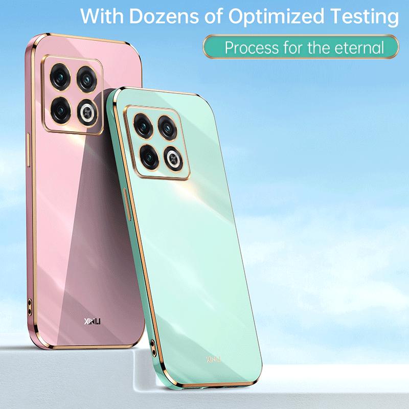 Luxury Square Plating Silicone Phone Case For Oneplus 10 Pro 9 Pro 9R T Soft TPU Bumper Shockproof Cases For One Plus 8T Back Cover