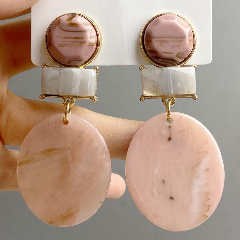 

Смола овальные серьги-подвески простые модные ретро серьги-пусеты легкая роскошь универсальные серьги с высоким чувством женщины