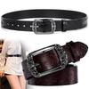 Alloy Pin Buckle Carved Waist Belt Harajuku Punk Waistband Fashion PU Leather Belt  For Women
