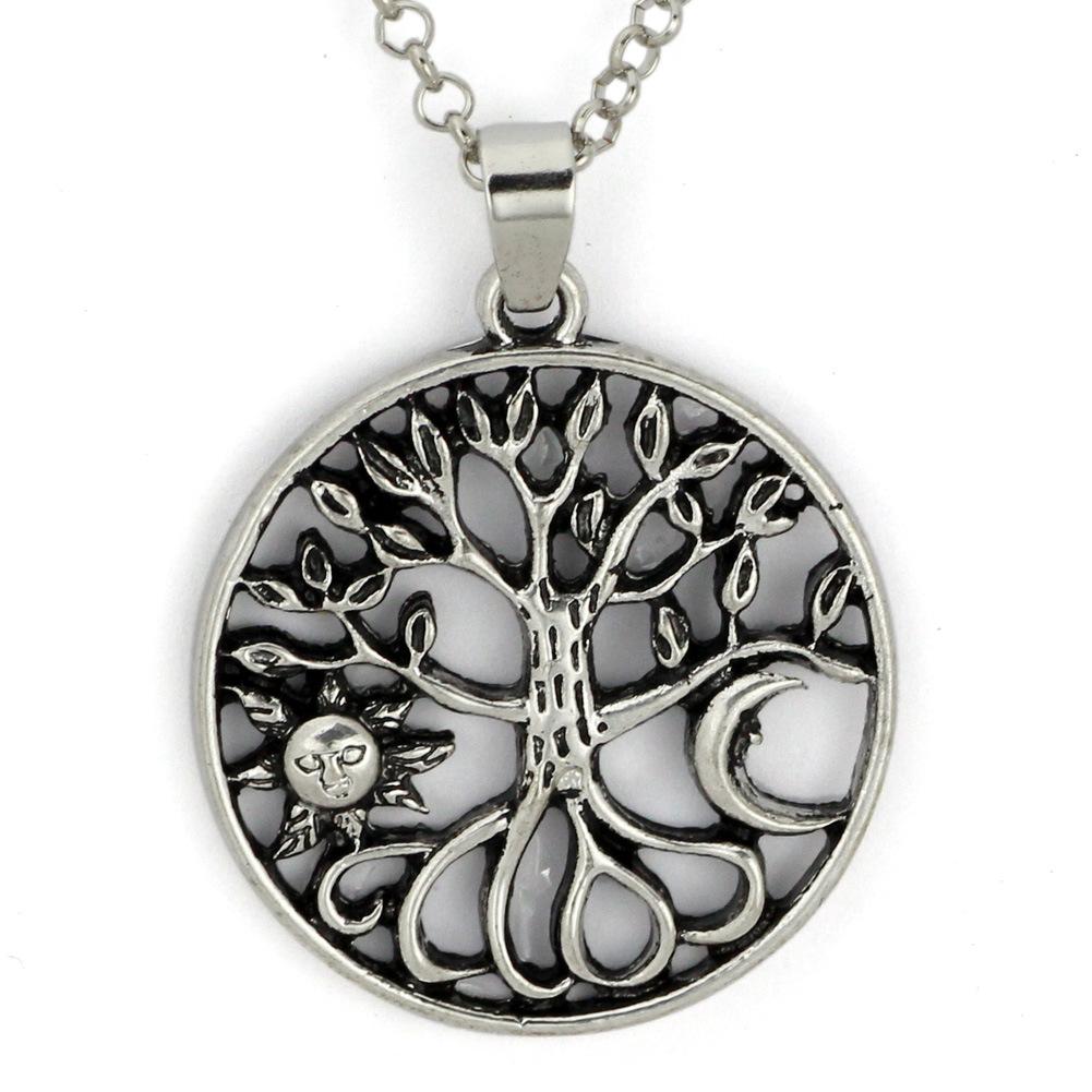 

Viking Tree Of Life Pendant Necklace Retro Norse Mythology Totem Charm Jewelry For Men And Women Fashion Accessory серебряный