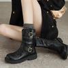 Thick Soled Boots for Women 2026 New Autumn British Style Single Boots Retro Flat Versatile Short Boots