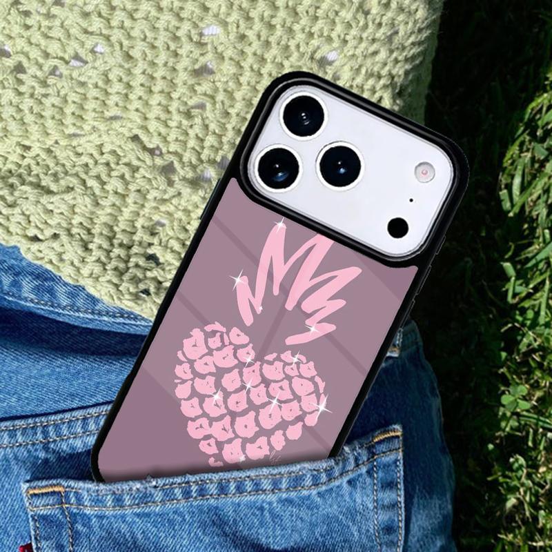 Pineapple Pink Fruit Hawaii Cute mobile phone case Compatible with IPhone 17 16 15 14 13 12 11Pro Max 17 Air cover