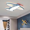 OEING Kids' Room Blue Airplane Ceiling Lamp