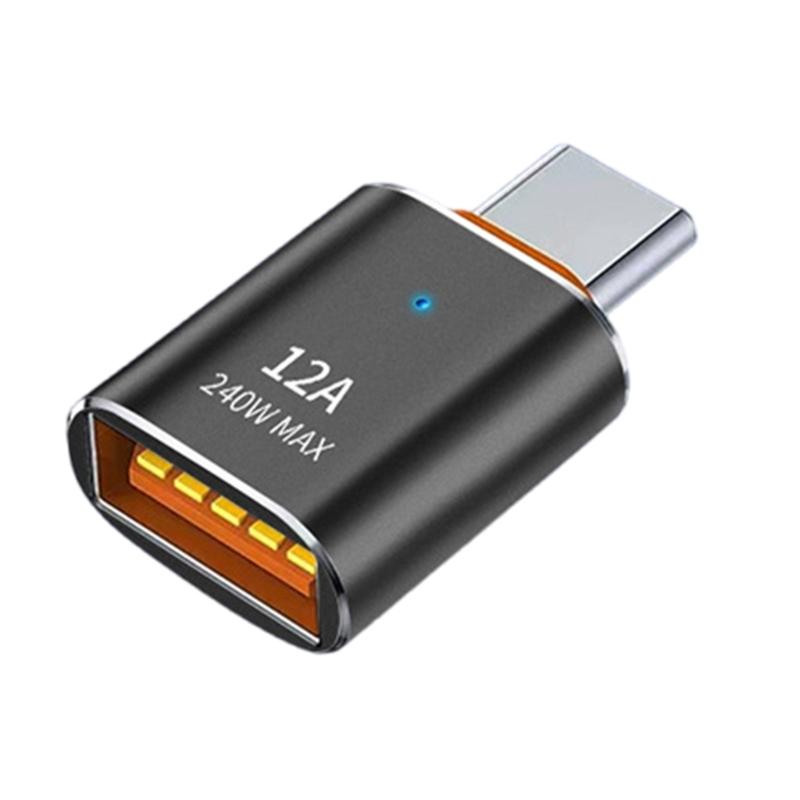 

Type C to USB 2.0 Male Female Adapter for Fast Speed Data Transfer and Charging for Various Type C Devices чёрный