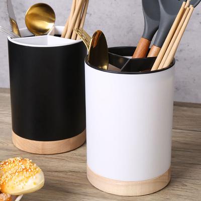 Utensil Holder Cutlery Drainer Kitchen Tableware Storage Bucket Plastic Chopstick Spoon Storage Rack Detachable Kitchen Tools
