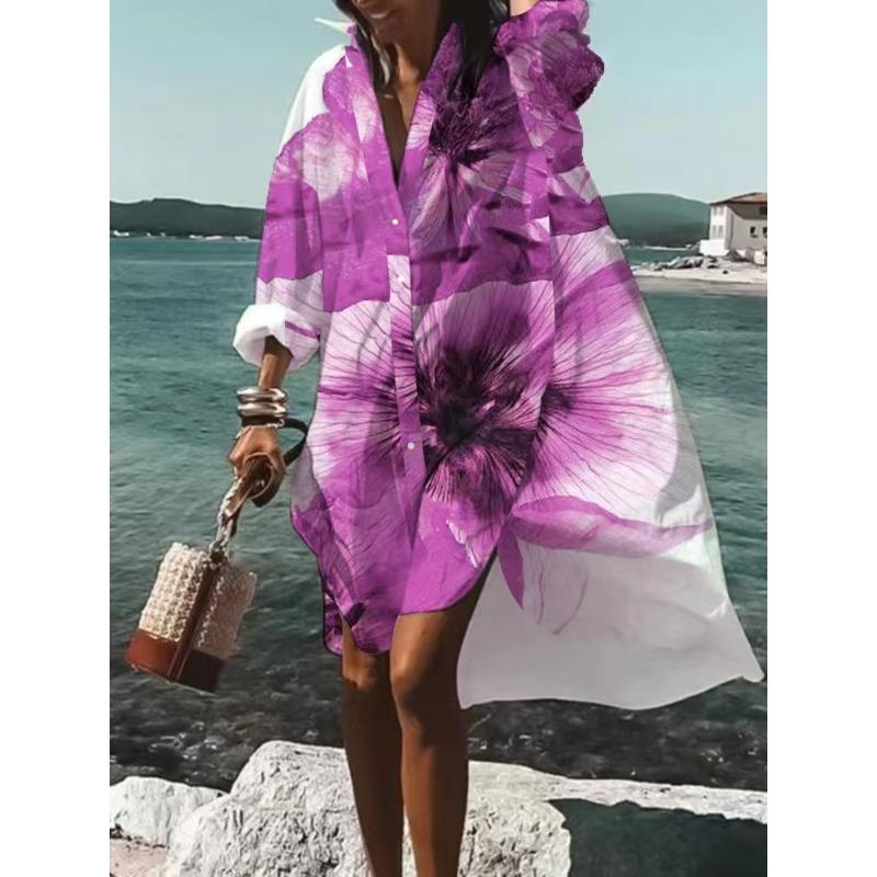 DICFY Women's Fashion Spring Autumn Long Sleeve Casual Dresses