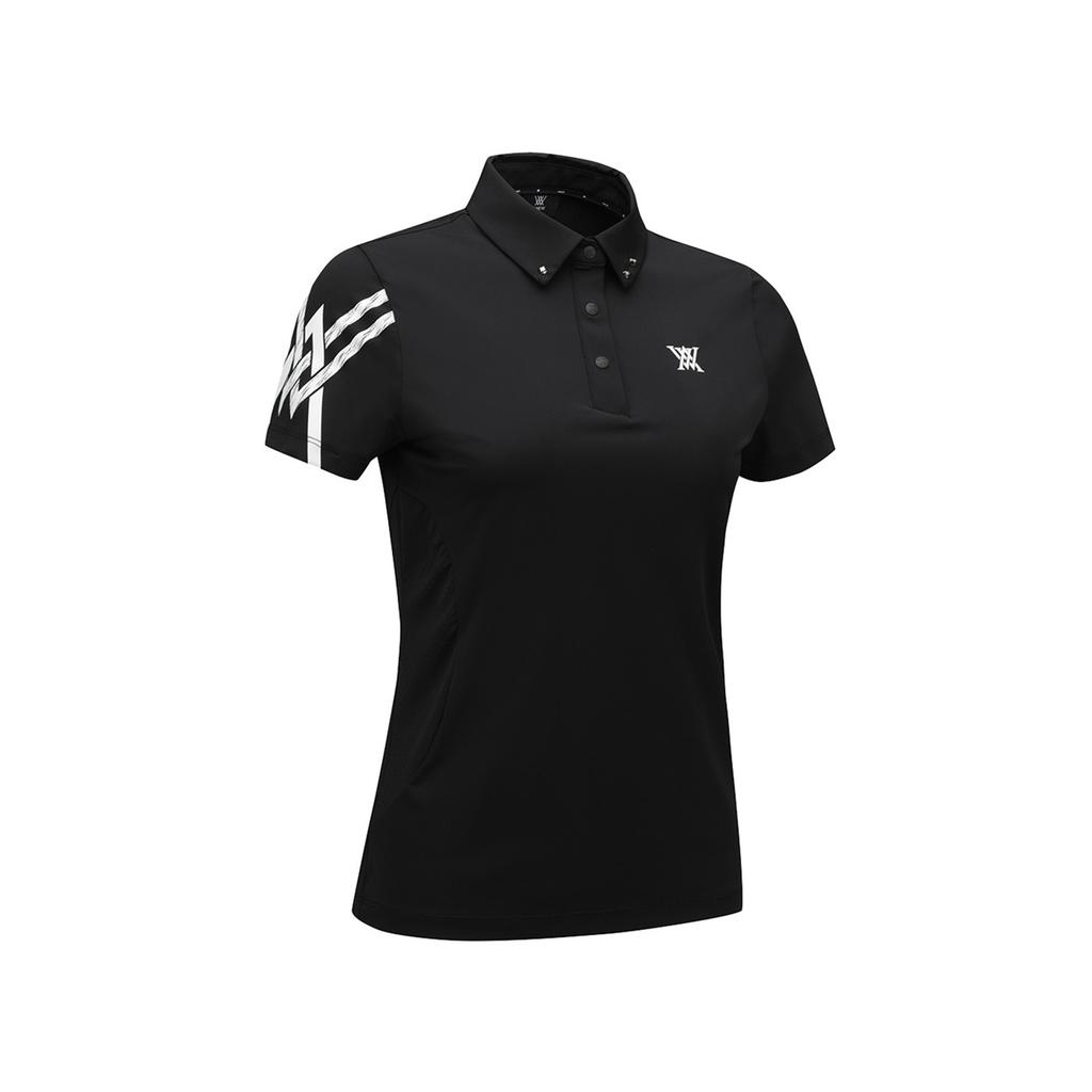 ANEW GOLF Women Sm Logo Point Short T-Shirt_Bk