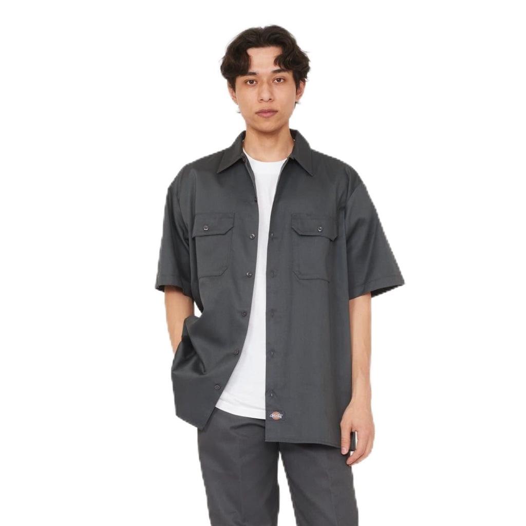 Dickies Work Shirt Original Fit Long Sleeve Charcoal Gray S 1574