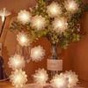 Solar-Powered LED Fiber Optic Flower String Lights - Flashing Decoration for Weddings & Christmas