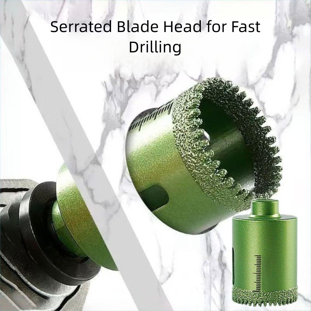 Vakuumlötbohrer Fliesenlochbohrer Trockenbohren Winkelschleifer Steinbohrer Weniger Hitze Gezacktes Trockenbohrwerkzeug Porzellan Schneiden
