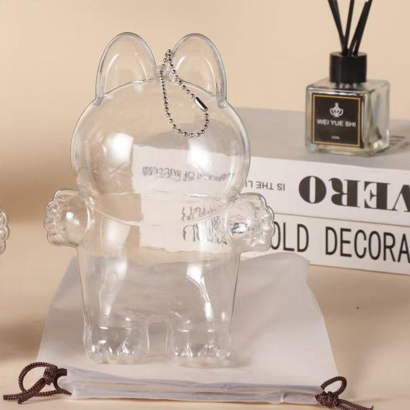 

Bubble Mart Прозрачная крышка Labbubu Lab Generation Защитная маска Сидящая вечеринка Прозрачный защитный чехол