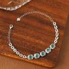 National Style Retro Natural High Ice Blue Water Class A Jadeite Hand Jewelry Chain S925 Sterling Silver Hand Women Do Not Fade Fashion Jewelry Gifts