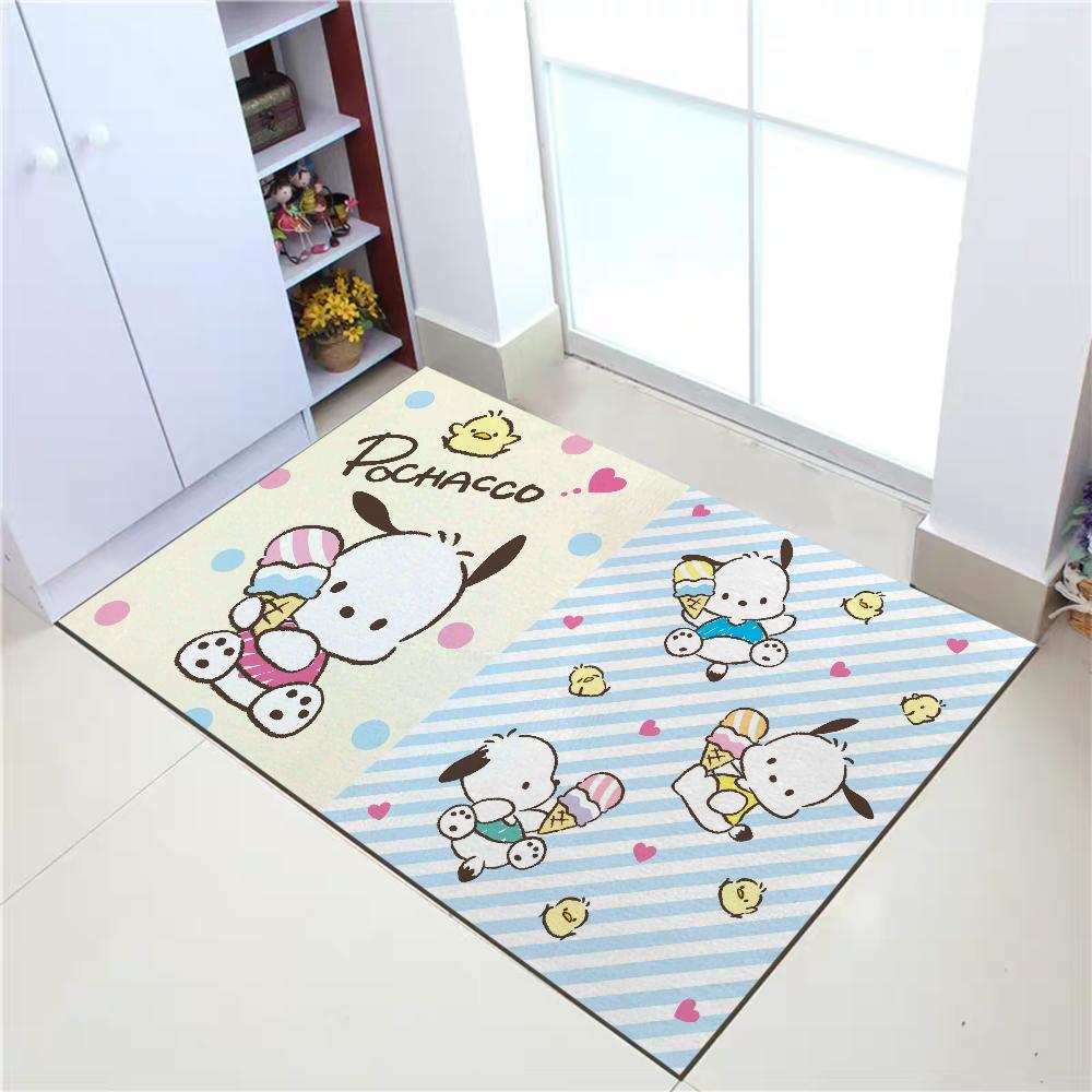 Floor Mats Pochacco Foot Mat Kawaii Rug Mat for Hallway Non Slip Carpet Rugs Entrance Doormat Absorbent Bathroom Rug Home Bath